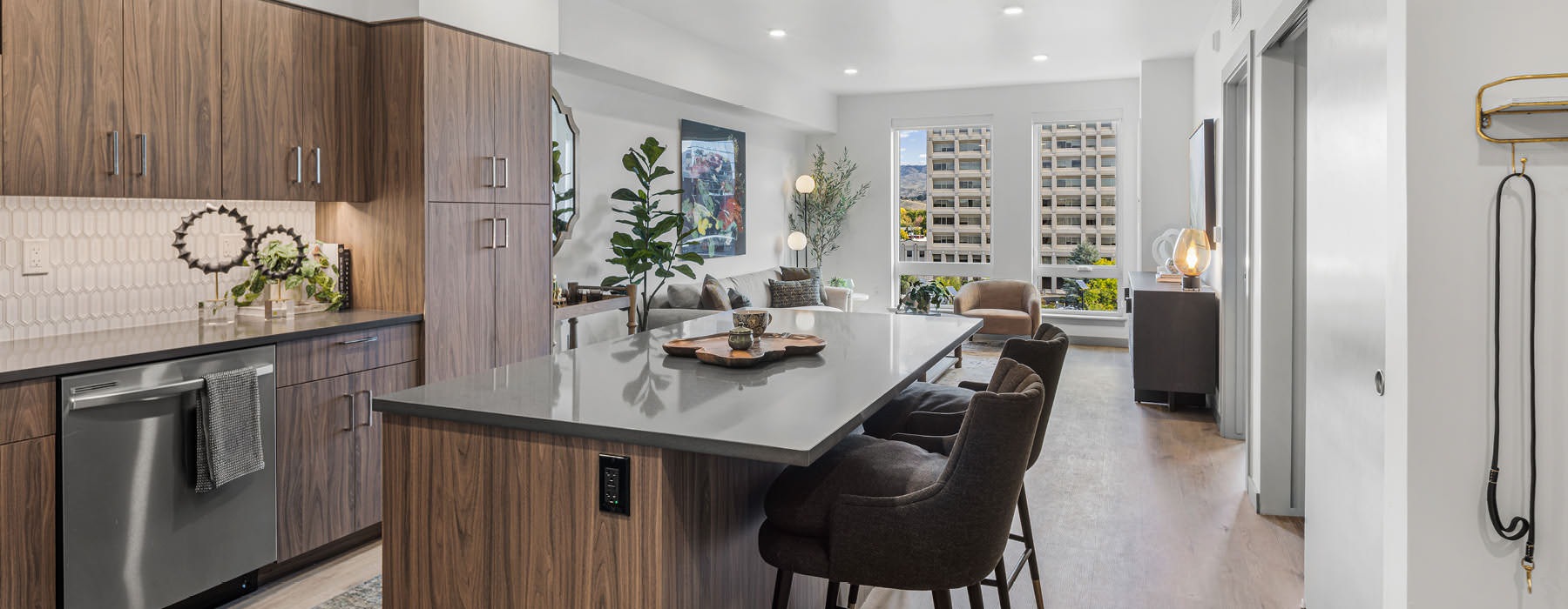 kitchen with an island